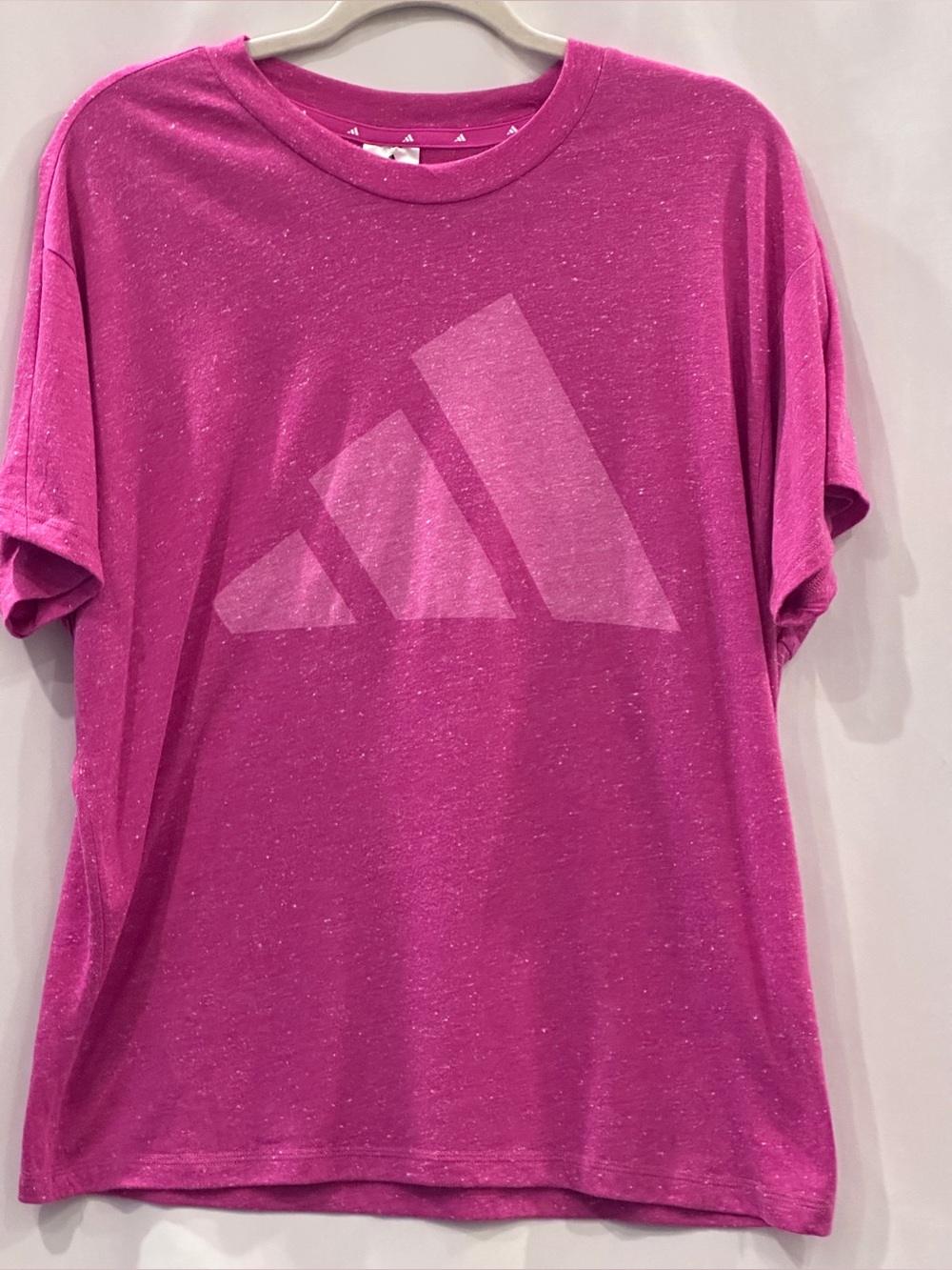 adidas Hot Pink Logo Short Sleeve Tee